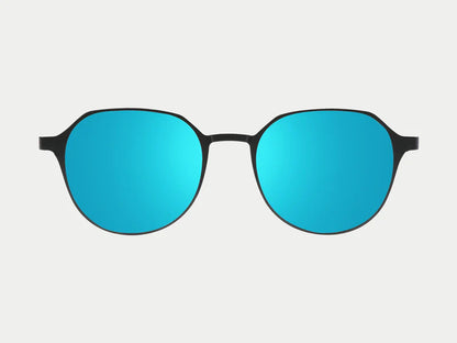 Oval Titanium Magnetic Sunglasses (5-in-1) Gunmatel