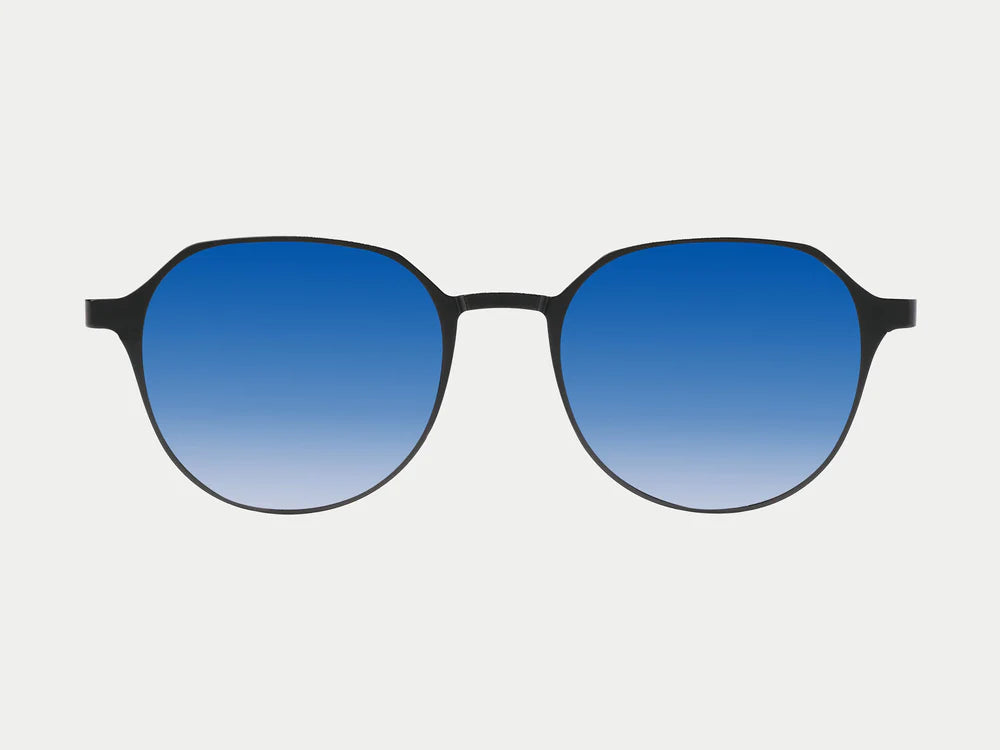 Oval Titanium Magnetic Sunglasses (5-in-1) Gunmatel