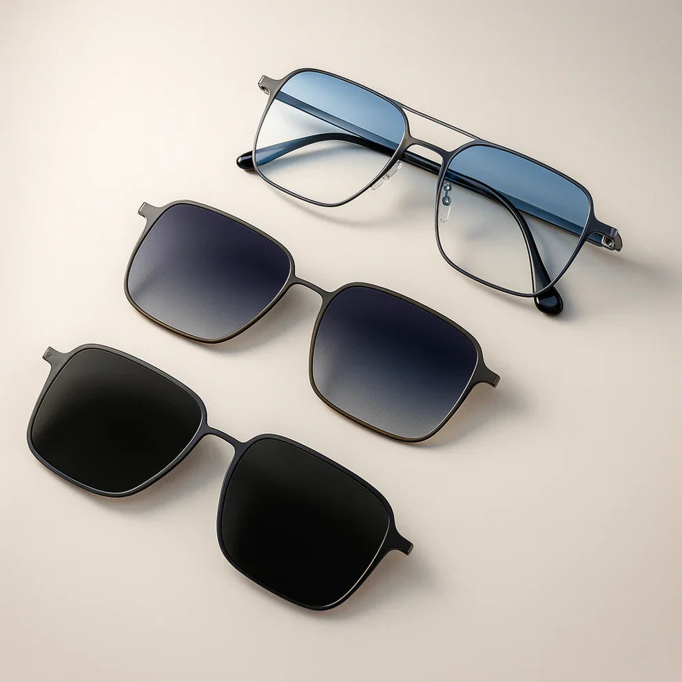 Hwakeyes 5-in-1 Magnetic Polerized Sunglasses