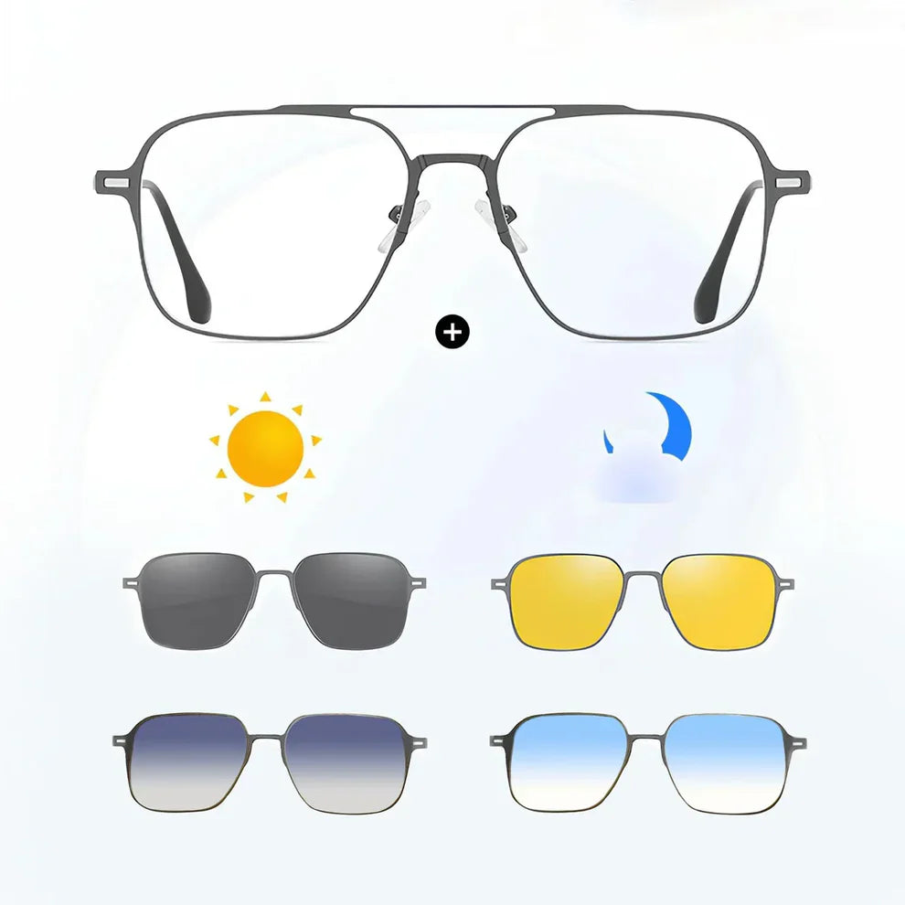 Hwakeyes 5-in-1 Magnetic Polerised Sunglasses